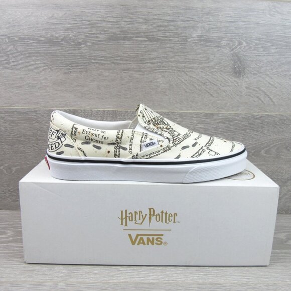 Vans Harry Potter Marauders Map Classic Slip On Shoes Men's Size 12 NEW - Picture 2 of 16